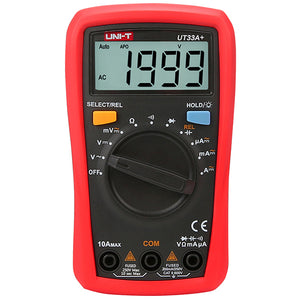 UNI-T UT33A+ Digital Pocket Multimeter Resistor Capacitor Diode Tester Backlight Auto Shutdown