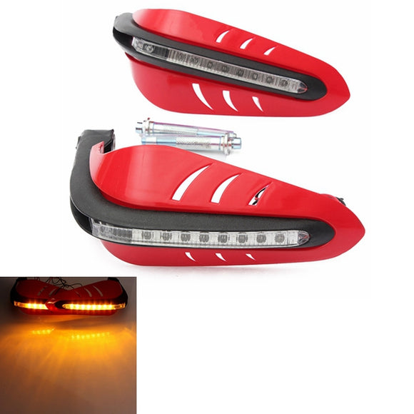 Motorcycle Protective DRL LED Indicator Light Brush Hand Guards