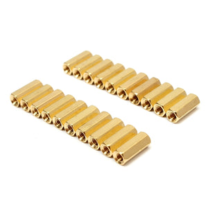 20pcs M3 12mm PCB Circuit Board Female Brass Hex Nut Standoffs Spacer