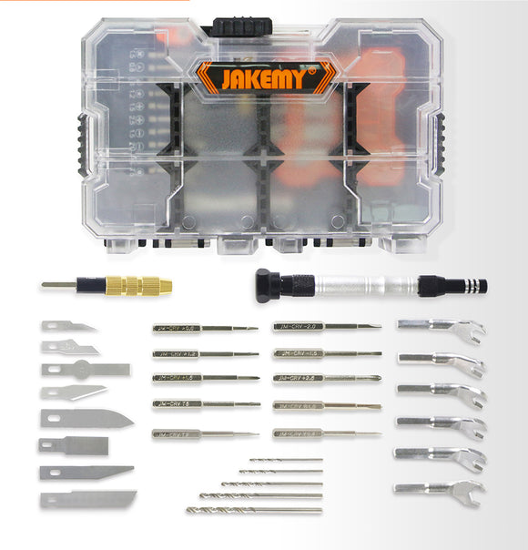 JAKEMY JM-8158 34 in 1 Multifunctional Screwdriver Phone Repair Tool Carving Knives With Blades