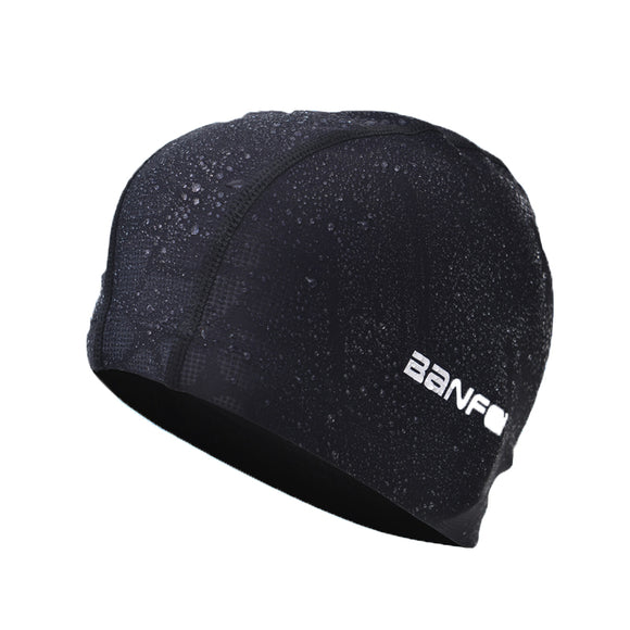 Banfei Summer Swimming Cap Nylon High Elasticity Waterproof Comfortable Water Sports Diving Swim Cap