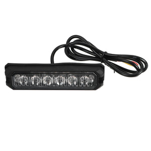 12V-24V 6 LED Aluminum Amber Waterproof IP67 Flash Light Side Strobe Warning Lamp For Car Truck Motorcycle