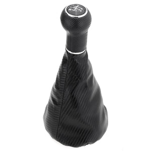 5 Speed Carbon Fiber Gear Shift Knob Gaiter Boot Cover For Volkswagen Golf MK3 T4