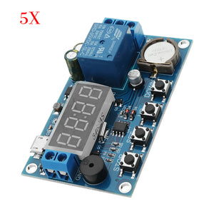 5pcs DC 5V To 60V Real-time Relay Module Clock Synchronization Timer Module Time Control Delay