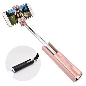 Portable 4 In 1 LED Flashlight bluetooth Speaker Selfie Stick With Power Bank Support TF Card for Sport Phone