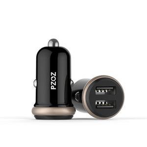 PZOZ 3.1A Dual USB Ports Fast Charging Mini Car Charger For iPhone X XS XR Max Xiaomi Mi9 HUAWEI P30 S9 S10 S10+