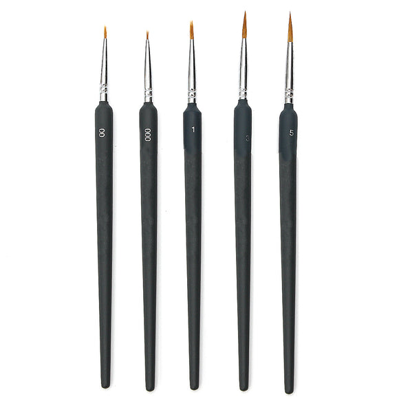 5-Pc. Artist Paint Brush Set Artist Draw Brush Round Handle Hook Line Detail Art Painting Brush