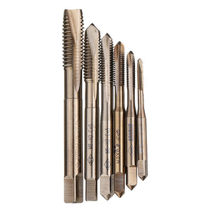 Drillpro M3-M10 HSS Co M35 Machine Sprial Point Taps Metric Screw Tap Right Hand Thread Plug Tap Drill