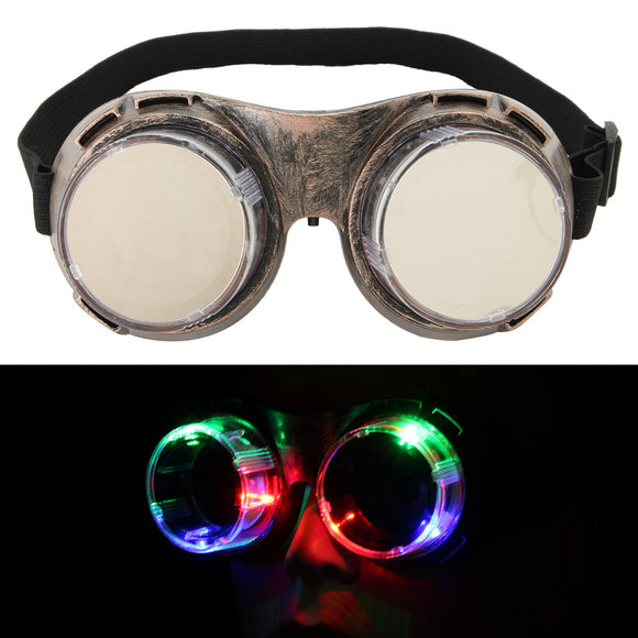 LED Flashing Windproof Glasses Light Up Glowing Eyewear Cool Adults Kids Party Goggles