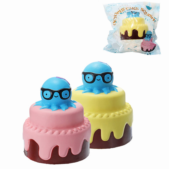 Octopus Cake Squishy Slow Rising Cute Animals Cartoon Collection Gift Deocor Toy