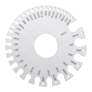 Machifit 0-36 0.007-0.3125 Stainless Steel Wire Gauge Round AWG SWG Thickness Measuring Wire Gage