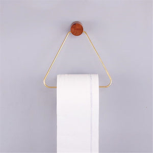 Triangle Toilet Paper Towel Shelf Holder Retro Wall Mount Tissue Storage Roll Rack Bathroom