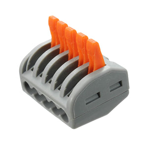 Excellway ET25 5 Pins Spring Terminal Block 10Pcs Electric Cable Wire Connectors