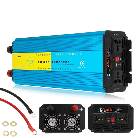 5000W Peak Pure Sine Wave Inverter Car Motor Homes Caravan Solar System 12V to 220V Power Inverter