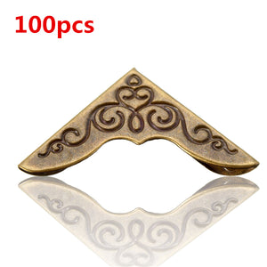 100pcs 23mm Corner Protector Brackets Bronze DIY for Book Photo Frame Album