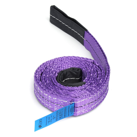 2m 1000kg Wide Duplex Webbing Pulling Lifting Sling Strop Tow Strap 1 Ton 35mm Width