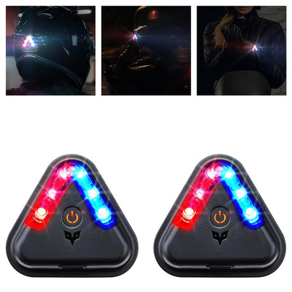 2PCS DUHAN Warning LED Lamps High Brightness 2 Modes Safety Flashing/Intense Flash USB Charger Rechargeable Waterproof General Purpose Light Lights For Motorcycles Bike Cycling Night Outdoor