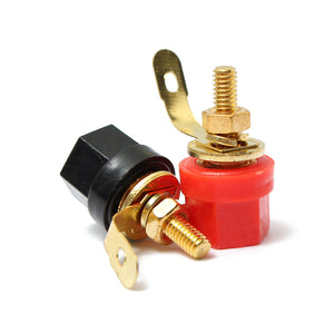 2Pcs Speaker Binding Posts Terminal for 4mm Sockets Banana Plugs Jack Amplifier