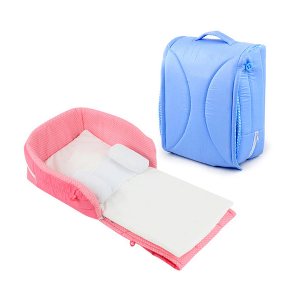 Portable Nursery Infant Baby Crib Cot Folding Travel Sleeping Bed Carrying Bag