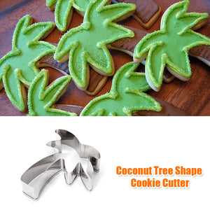 Coconut Tree Shape Stainless Steel Cookie Cutter Cake Baking Mold