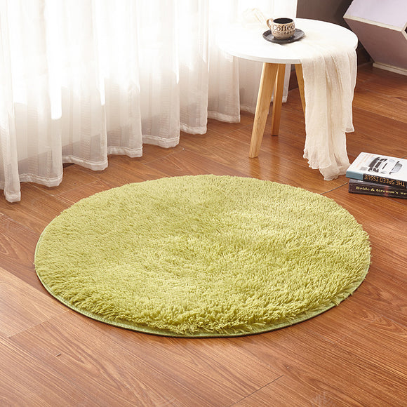 KCASA KC-MP1 60cm Non-Slip Bedroom Floor Mat Fluffy Soft Plush Rug Pure Colour Dining Room Carpet