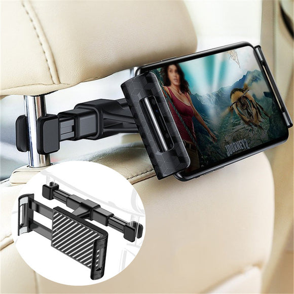 RAXFLY Adjustable Clip 360 Degree Rotation Car Head Rest Holder Mount for Xiaomi Mobile Phone Tablet