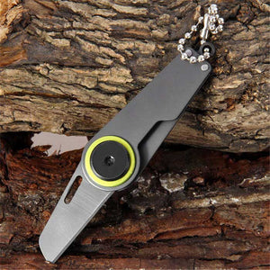 Multifunctional Portable Mini Folding Outdooors Camping Tools Survival Steel Key Chain Grey