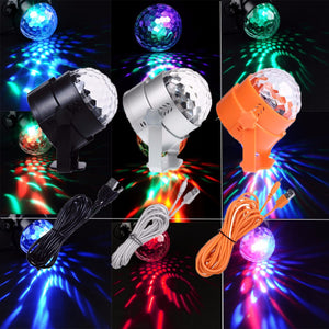 U`King RGB 3 LED Stage Light Crystal Ball Effect Lighting Party Club DJ Disco Xmas Lamp