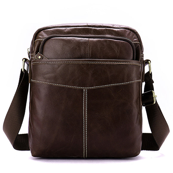 Men Genuine Leather Vintage Outdoor Casual Crossbody Bag