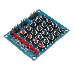 8 LED 4x4 Push Button Switch 16 Keys Matrix Independent Keyboard Module For AVR ARM STM32