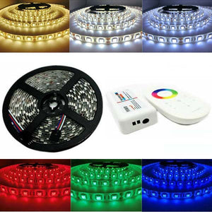 5M Waterproof  SMD 5050 RGB 300 LEDs Flexible Strip Light+ 2.4G Touch Control +RGB Controller DC12V