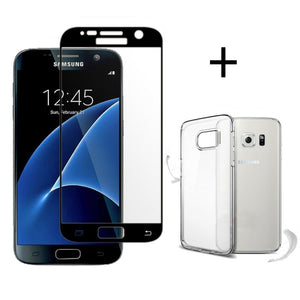 Bakeey 3D Curved Edge Tempered Glass Film With Transparent TPU Case for Samsung Galaxy S7