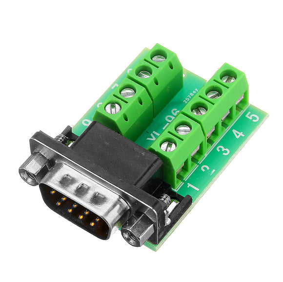 Male Head RS232 Turn Terminal Serial Port Adapter DB9 Terminal Connector