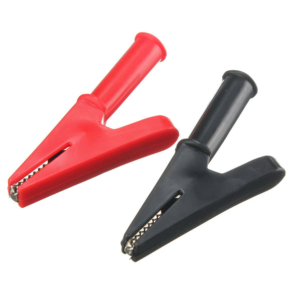 DANIU 2Pcs 2000V 30A Crocodile Alligator Folders Safety Test Clips For 4mm Shrouded Banana Plug