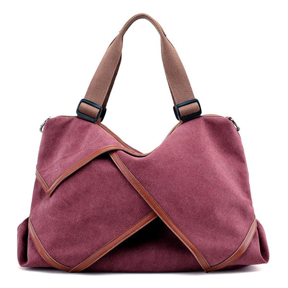 Women Canvas Large Capacity Casual Travel Tote Bag Handbag Crossbody Bag