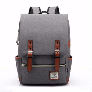 14inch Laptop Unisex Canvas Classic Laptop Backpacks School Backpack