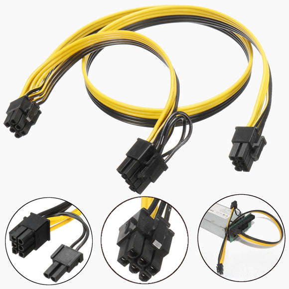 6 Pin to 6 Pin+ 8 Pin(6+2) Power Cable For Mining Machine Video Graphics Card