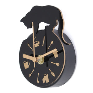 Magnet Clock Refrigerator Kitchen Wall Clock Cat Design Creative Home Decor