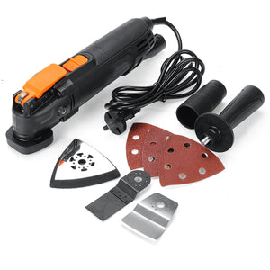 Oscillating Multi Tool 300W Universal Multifunctional Wood Laminator Trimmer Machine Woodworking With Saw Blades