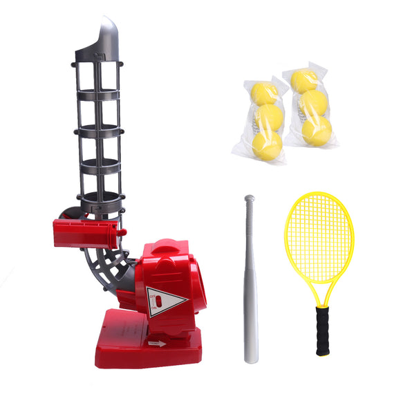 Auto Cricket Soft Ball Bowler Shooter Thrower Automatic Pitching Machine with Bat Sport Training Kids Toys