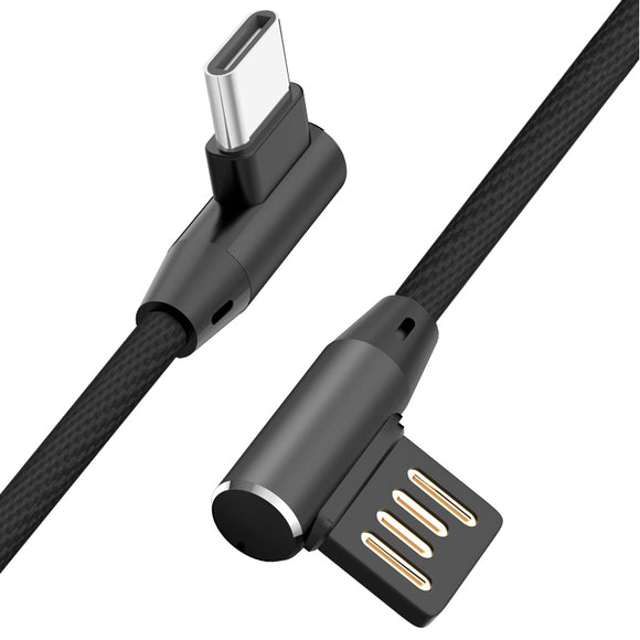 Bakeey 90 Degree Reversible 2.4A Type C Charging Data Cable 3.28ft/1m for Xiaomi Mi A2 Pocophone F1