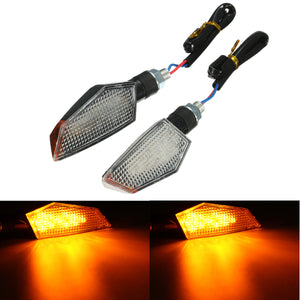 Pair LED Turn Signal Amber Light Blinker Indicator Amber Universal Motorcycle