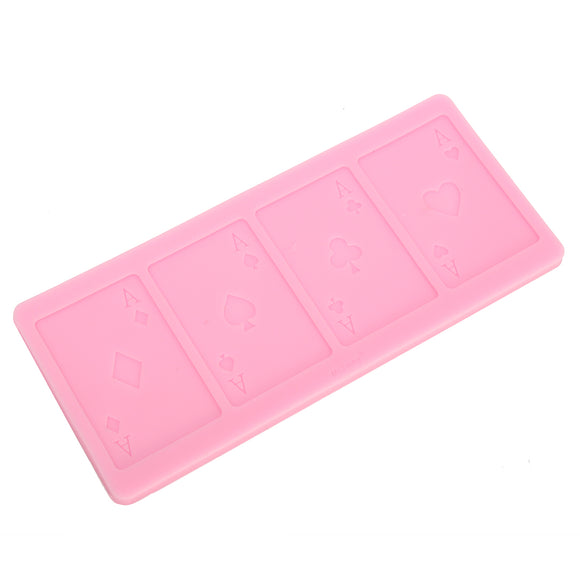 Poker Shape Silicone Chocolate Cake Mold A Poker Card Fondant Candy Baking Mould Decorations