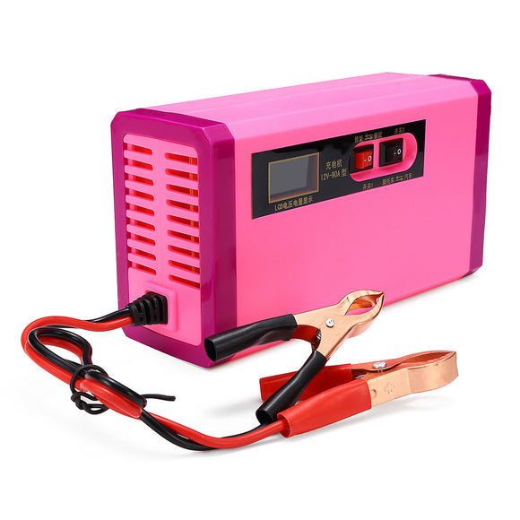 12V 8A LCD Battery Charger Lead-acid Battery Adjustable Intelligent Repair Recovery