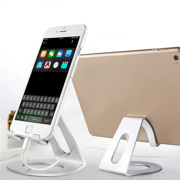 Floveme Aluminum Alloy Circle Base Charging Holder Desktop Stand for iPad Phone Tablet 3.5-10 inches