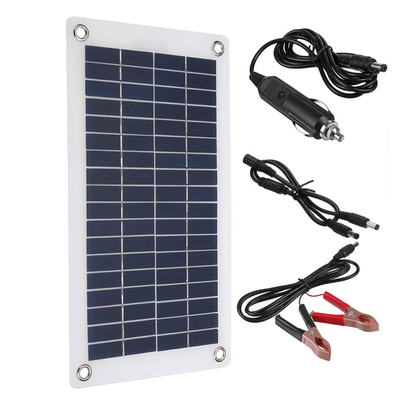 40W 18V Solar Panel Monocrystalline Silicon Battery Charger Kit Power Bank