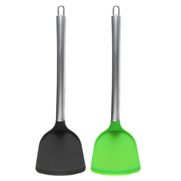 Non Stick Silicone Spatula Pancake Omelets Burgers Slice Turner Kitchen Utensils