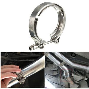 2.5inch Exhaust Clamp Down Pipe V-Band Turbo Clamp Flange Down Pipe Stainless Steel