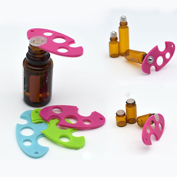 10Pcs Colorful Essential Oil Opener Key Corkscrew Tool Leaf Shape Bottle Opener Remover Tool