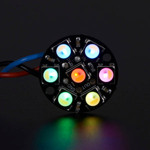 Round 7x 5050 RGBW Cool White LED 6000K With Integrated Drivers Module Board